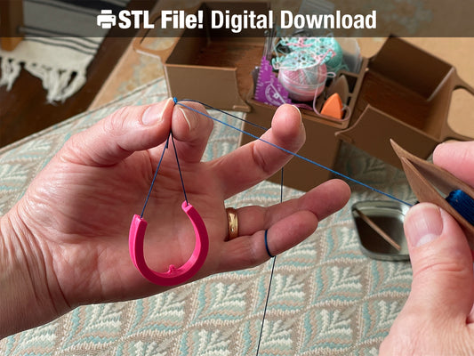 Self-Closing Mock Ring Holder STL File - Tatting Tool