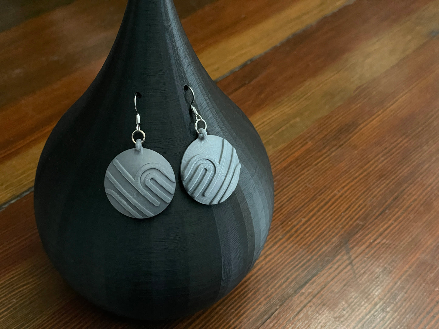 Loops and Lines Disc Earrings