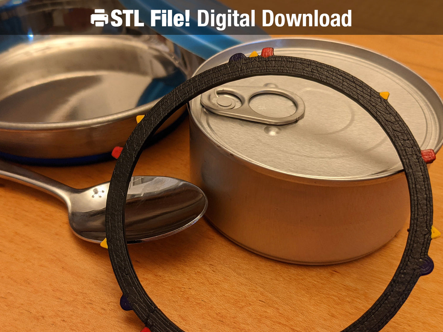 Pet food can portion guide STL file