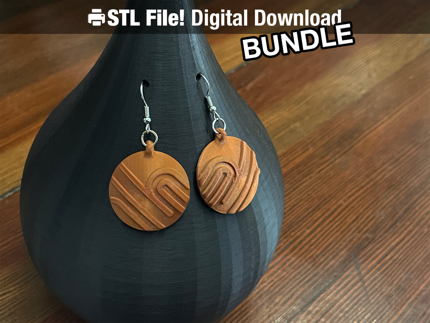 Loops and Lines Disc Earrings