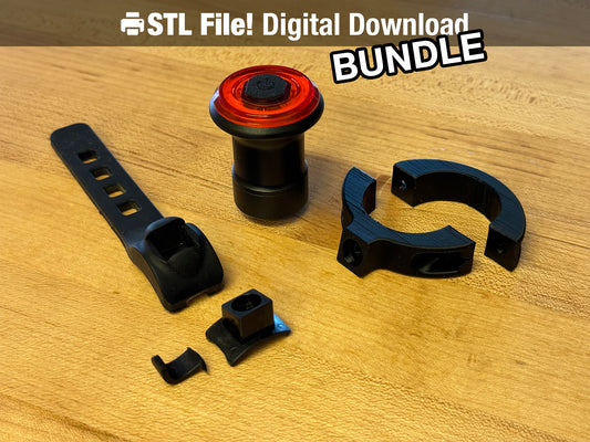 Bike Light Seat Post Bracket STL Bundle