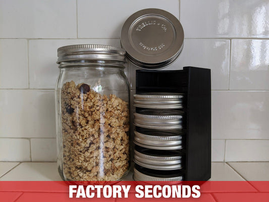 Mason Jar 6-Lid Rack Organizer Factory Seconds