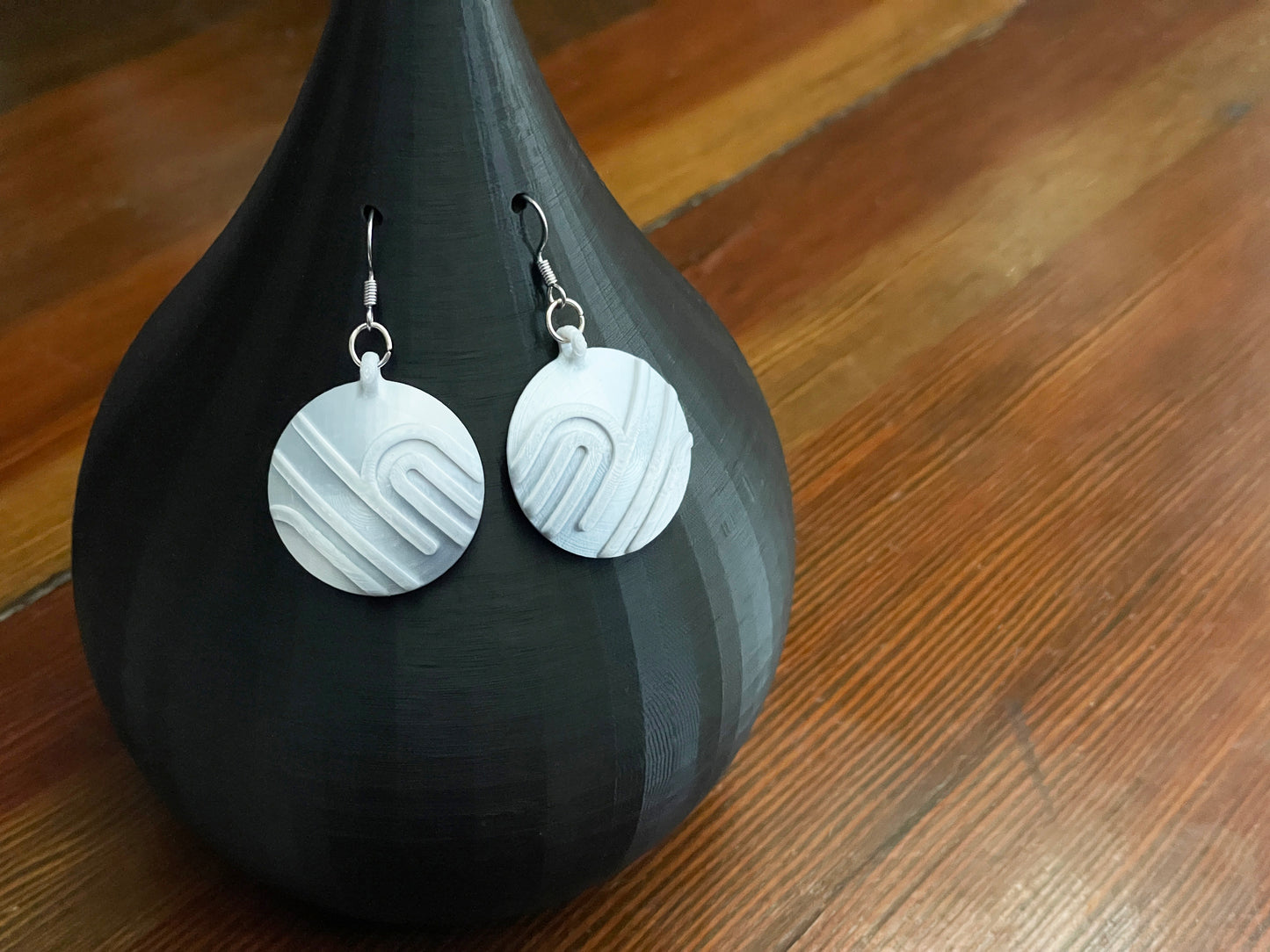 Loops and Lines Disc Earrings