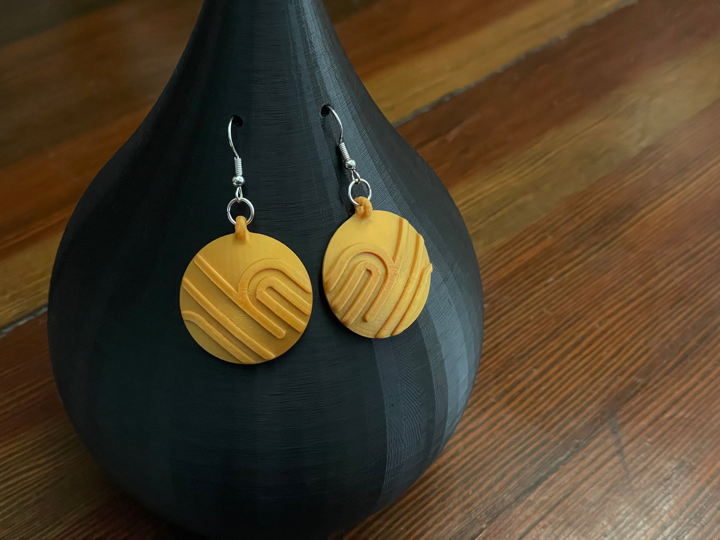 Loops and Lines Disc Earrings