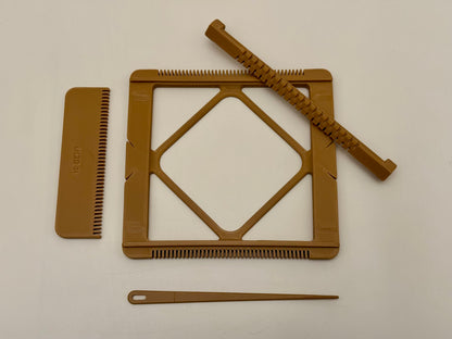 PROTOTYPE Pocket Loom Weaving Kit 4"x4" 10(ish)-dent