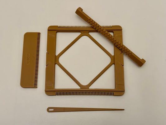 PROTOTYPE Pocket Loom Weaving Kit 4"x4" 10(ish)-dent