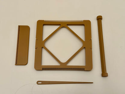 PROTOTYPE Pocket Loom Weaving Kit 4"x4" 10(ish)-dent