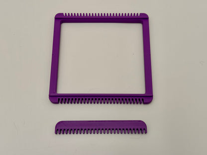 PROTOTYPE Pocket Loom Weaving Kit 4"x4" 8(ish)-dent