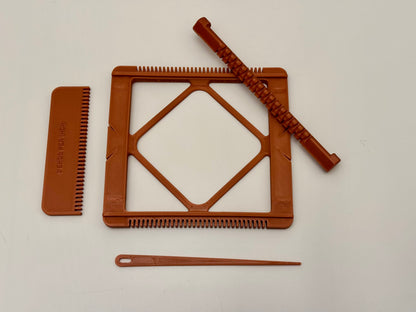 PROTOTYPE Pocket Loom Weaving Kit 4"x4" 8(ish)-dent
