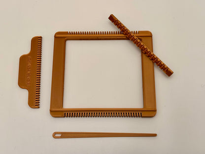 PROTOTYPE Pocket Loom Weaving Kit 4"x4" 8(ish)-dent