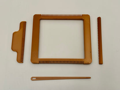 PROTOTYPE Pocket Loom Weaving Kit 4"x4" 8(ish)-dent