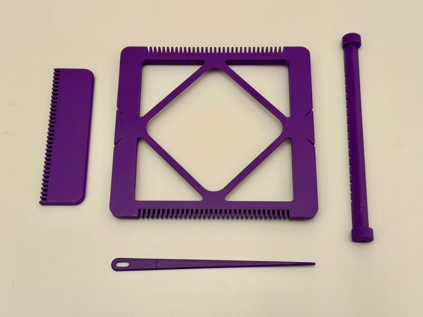 PROTOTYPE Pocket Loom Weaving Kit 4"x4" 8(ish)-dent