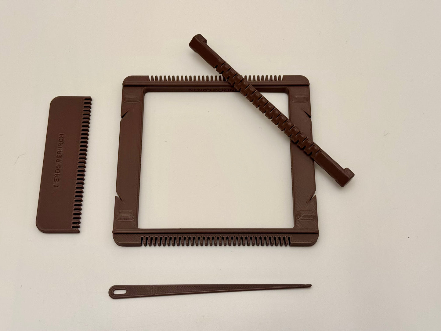 PROTOTYPE Pocket Loom Weaving Kit 4"x4" 8(ish)-dent