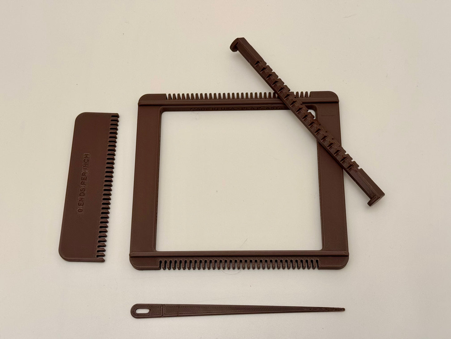 PROTOTYPE Pocket Loom Weaving Kit 4"x4" 8(ish)-dent