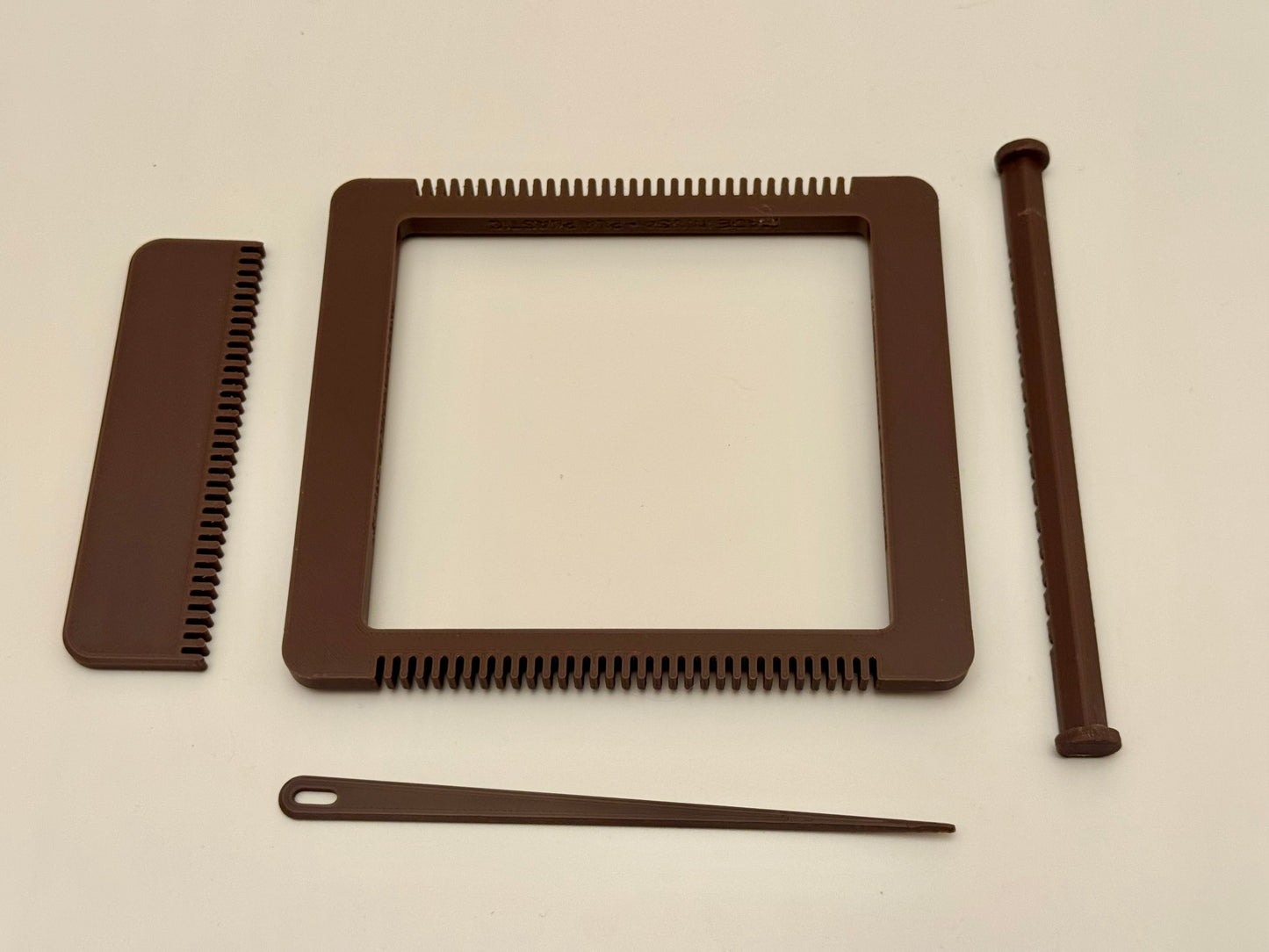 PROTOTYPE Pocket Loom Weaving Kit 4"x4" 8(ish)-dent