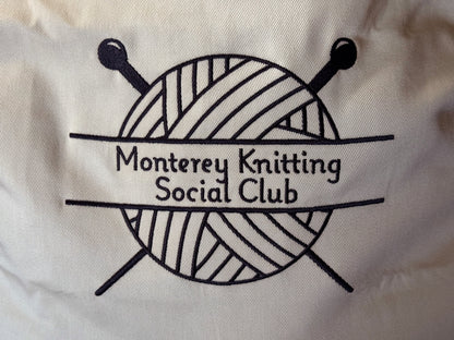 Monterey Knitting Social Club Large Organic Cotton Tote Bag
