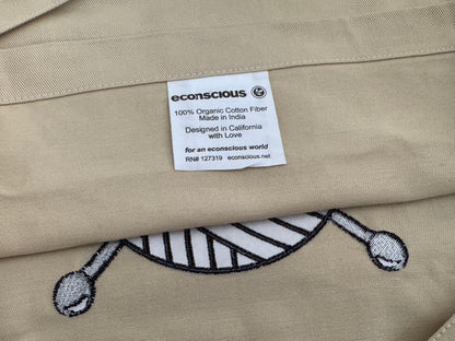 Monterey Knitting Social Club Large Organic Cotton Tote Bag