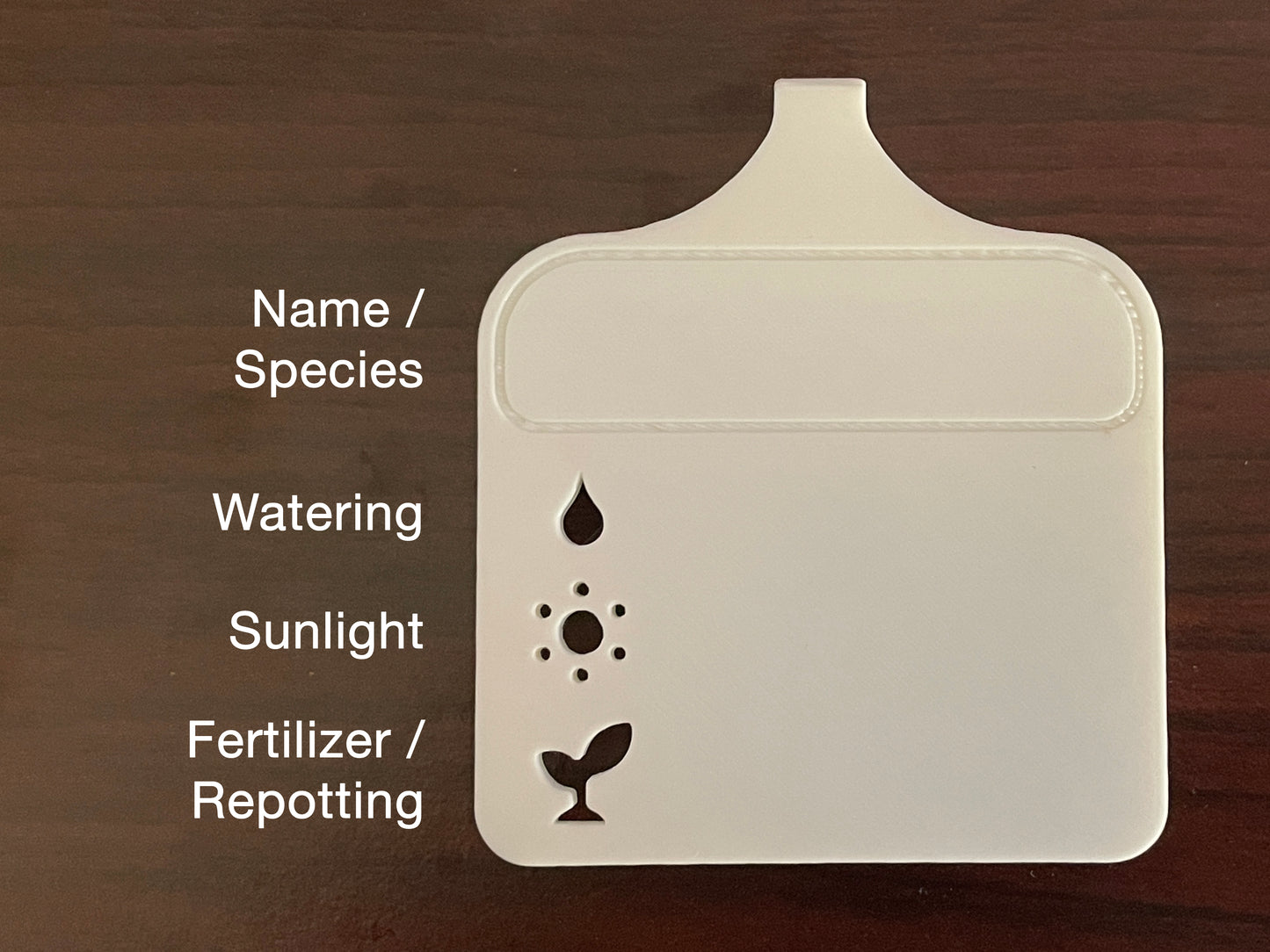 Houseplant Write-on Care Tag STL File