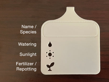 Houseplant Write-on Care Tag STL File